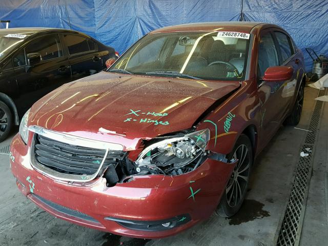 1C3BC8FG8BN567473 - 2011 CHRYSLER 200 S MAROON photo 2