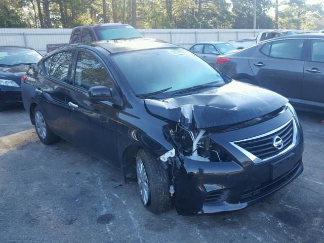 3N1CN7AP3EL811291 - 2014 NISSAN VERSA BLACK photo 1