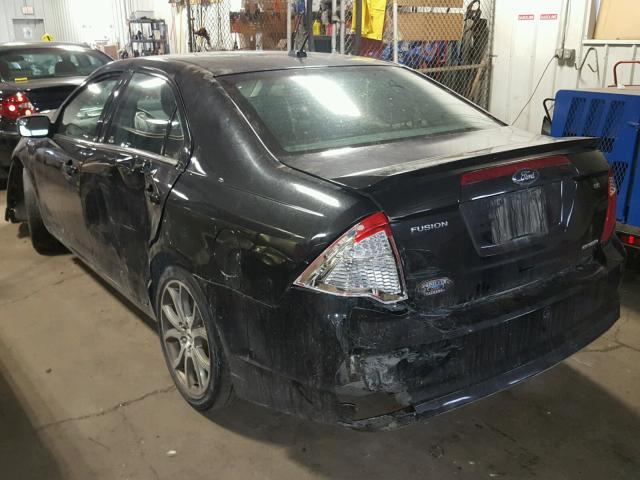 3FAHP0HG4BR164800 - 2011 FORD FUSION SE BLACK photo 3