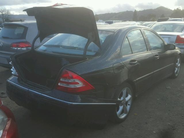 WDBRF52H06F738763 - 2006 MERCEDES-BENZ C GENERATI BLACK photo 4