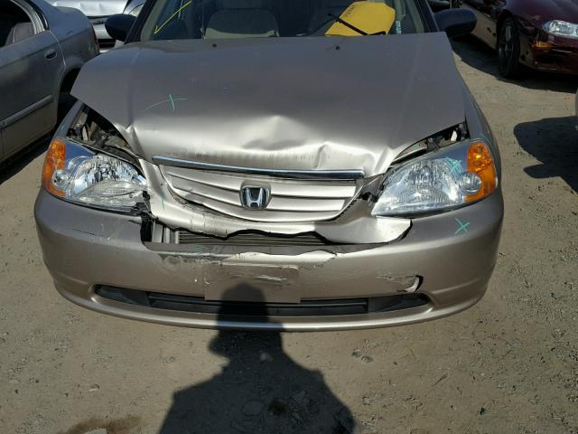 JHMES16522S006588 - 2002 HONDA CIVIC LX TAN photo 7