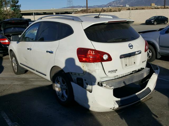 JN8AS5MV6BW315956 - 2011 NISSAN ROGUE S WHITE photo 3