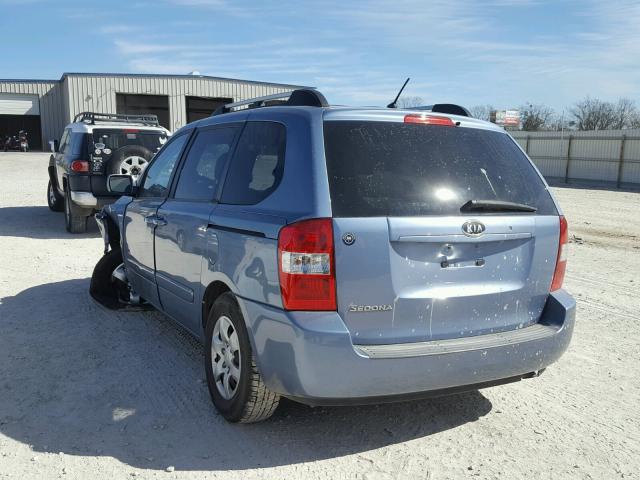 KNDMB133086265842 - 2008 KIA SEDONA BLUE photo 3