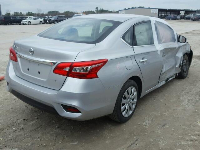 3N1AB7AP1HY233974 - 2017 NISSAN SENTRA S SILVER photo 4