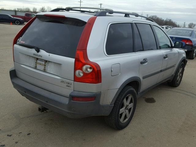 YV1CZ59H641114006 - 2004 VOLVO XC90 SILVER photo 4