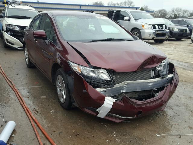 19XFB2F57FE073076 - 2015 HONDA CIVIC LX MAROON photo 1