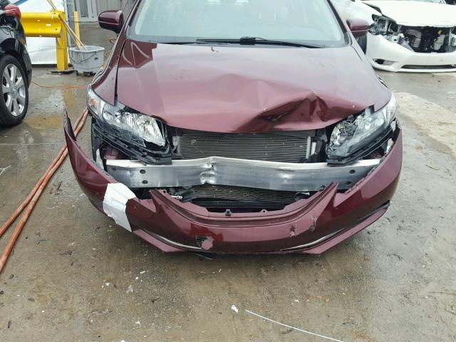 19XFB2F57FE073076 - 2015 HONDA CIVIC LX MAROON photo 9