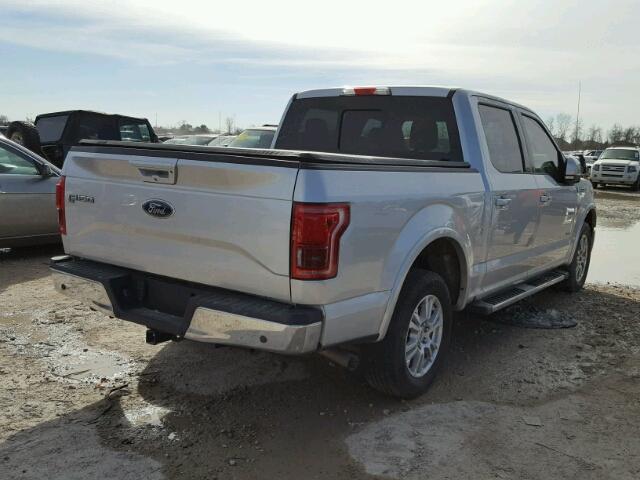 1FTEW1CP2FKD33767 - 2015 FORD F150 SUPER SILVER photo 4