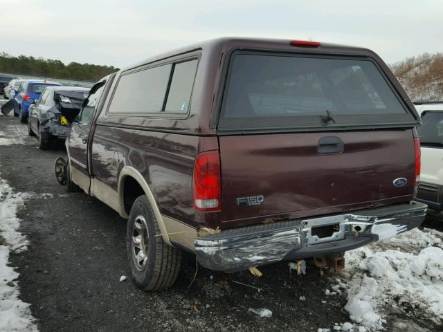 1FTPF18LXYNA96672 - 2000 FORD F150 BURGUNDY photo 3