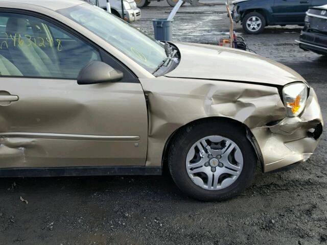 1G1ZS58F27F125301 - 2007 CHEVROLET MALIBU LS TAN photo 9