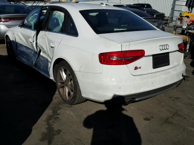 WAUKGAFL8FA080854 - 2015 AUDI S4 PRESTIG WHITE photo 3