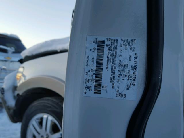 1FMEU74E28UA35437 - 2008 FORD EXPLORER E SILVER photo 10