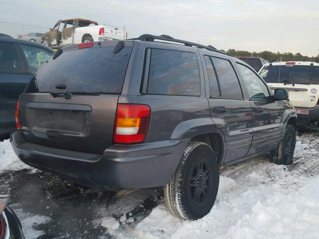 1J4GW48S94C297150 - 2004 JEEP GRAND CHER GRAY photo 4