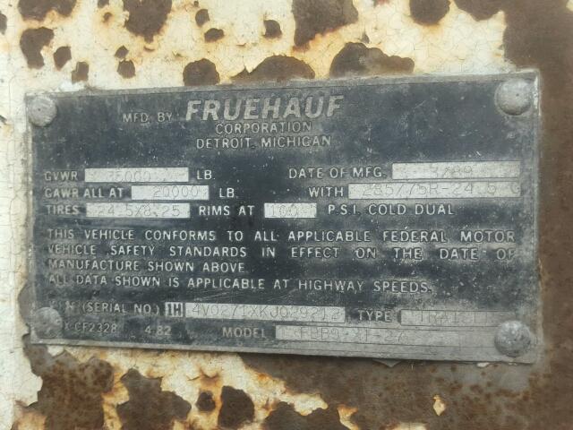 1H4V0271XKJ029212 - 1989 FRUEHAUF 28 WHITE photo 10