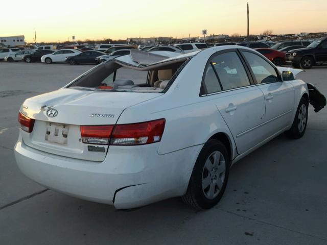 5NPET46C77H239533 - 2007 HYUNDAI SONATA GLS WHITE photo 4