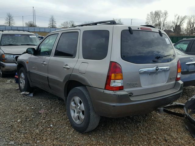 4F2YU08162KM26304 - 2002 MAZDA TRIBUTE LX BEIGE photo 3