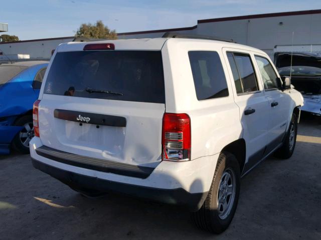 1C4NJPBA6ED507700 - 2014 JEEP PATRIOT SP WHITE photo 4