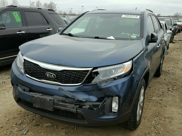 5XYKU4A70FG591501 - 2015 KIA SORENTO EX BLUE photo 2