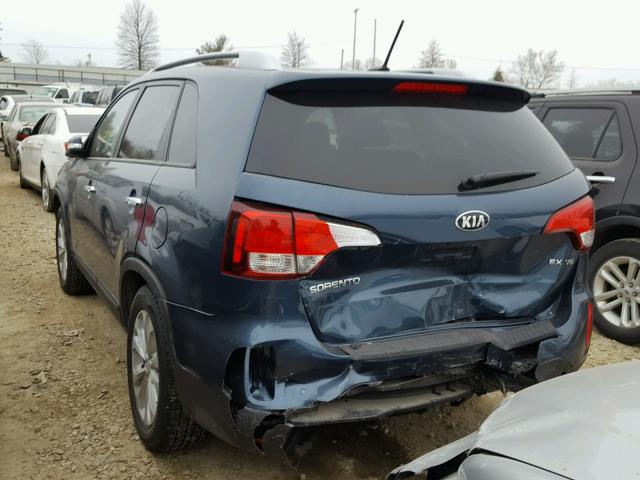 5XYKU4A70FG591501 - 2015 KIA SORENTO EX BLUE photo 3