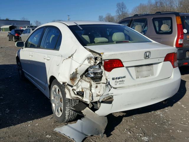 1HGFA165X6L084188 - 2006 HONDA CIVIC LX WHITE photo 3