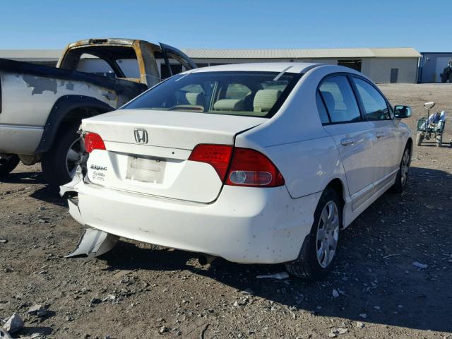 1HGFA165X6L084188 - 2006 HONDA CIVIC LX WHITE photo 4