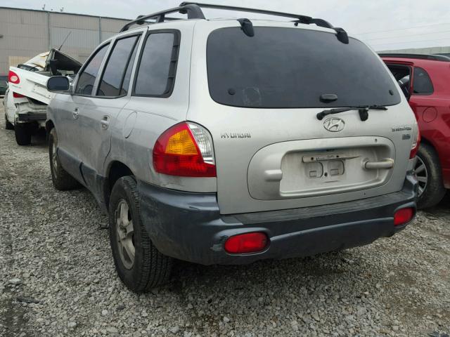 KM8SC13E54U578294 - 2004 HYUNDAI SANTA FE G SILVER photo 3