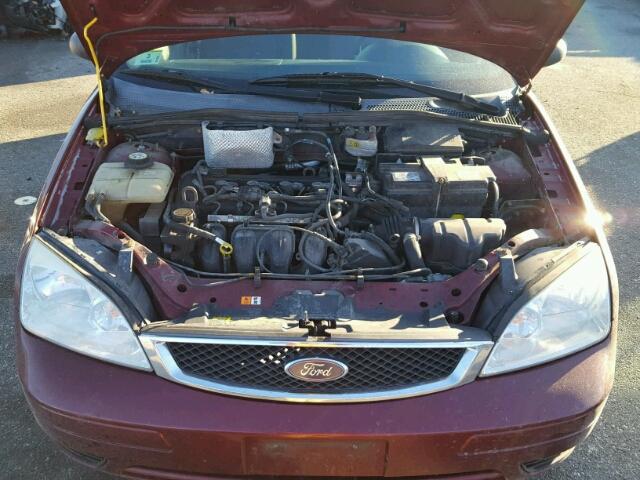 1FAFP34N97W230498 - 2007 FORD FOCUS ZX4 RED photo 7