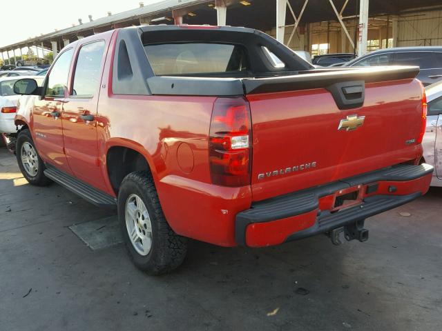 3GNEC120X7G314140 - 2007 CHEVROLET AVALANCHE RED photo 3