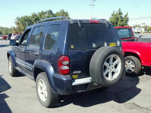 1J4GK58K06W100725 - 2006 JEEP LIBERTY LI BLUE photo 3