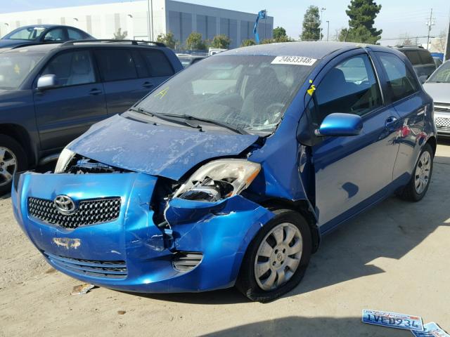 JTDJT923275128258 - 2007 TOYOTA YARIS BLUE photo 2