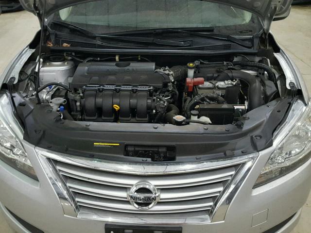 3N1AB7APXFY324089 - 2015 NISSAN SENTRA S SILVER photo 7