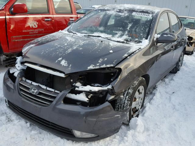 KMHDU46D87U043796 - 2007 HYUNDAI ELANTRA GL GRAY photo 2