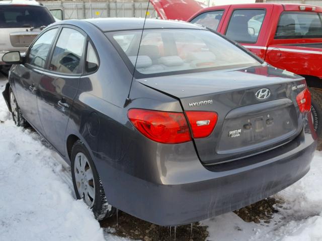 KMHDU46D87U043796 - 2007 HYUNDAI ELANTRA GL GRAY photo 3