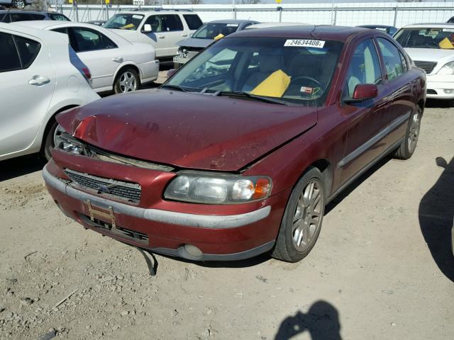 YV1RS59V742331630 - 2004 VOLVO S60 2.5T MAROON photo 2