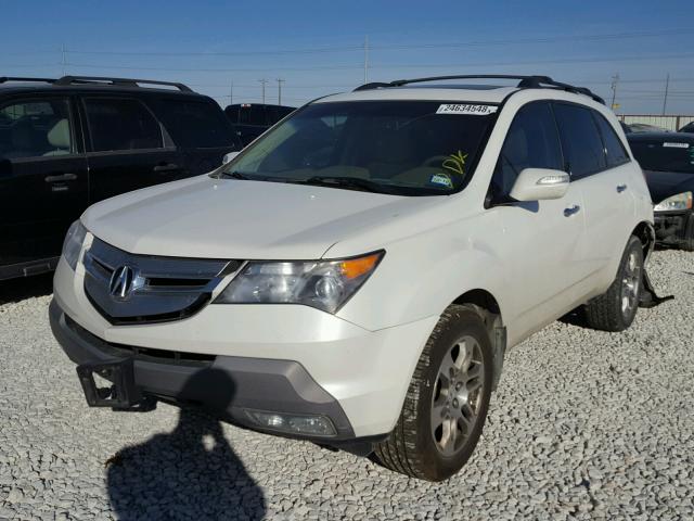 2HNYD28618H548330 - 2008 ACURA MDX TECHNO WHITE photo 2