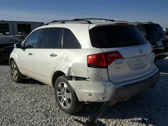 2HNYD28618H548330 - 2008 ACURA MDX TECHNO WHITE photo 3