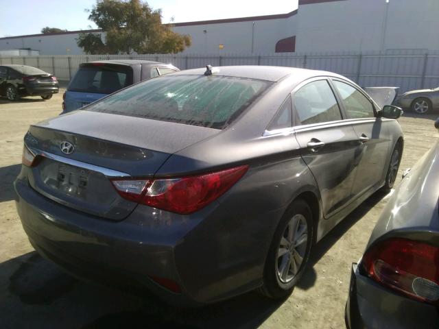 5NPEB4AC5EH910124 - 2014 HYUNDAI SONATA GLS GRAY photo 4