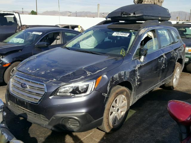 4S4BSAAC5H3367628 - 2017 SUBARU OUTBACK 2. BLUE photo 2