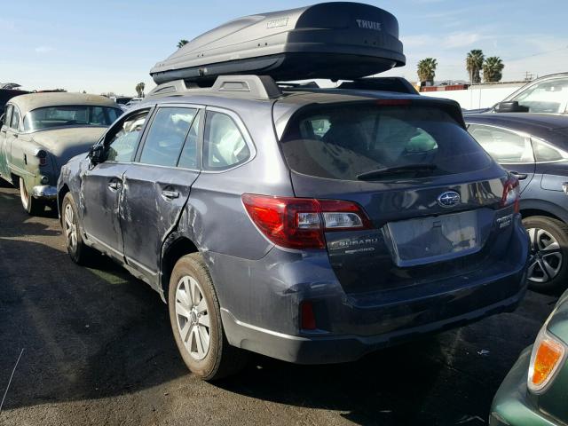 4S4BSAAC5H3367628 - 2017 SUBARU OUTBACK 2. BLUE photo 3