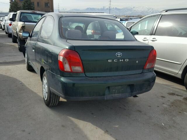 JTDAT123510186838 - 2001 TOYOTA ECHO GREEN photo 3