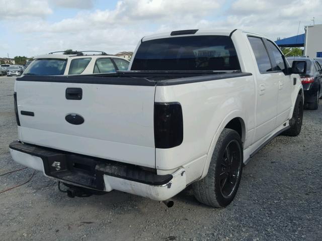 1FTPW12535KE92773 - 2005 FORD F150 SUPER WHITE photo 4