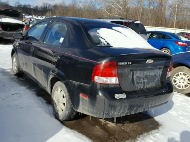 KL1TG52675B324802 - 2005 CHEVROLET AVEO LT BLACK photo 3