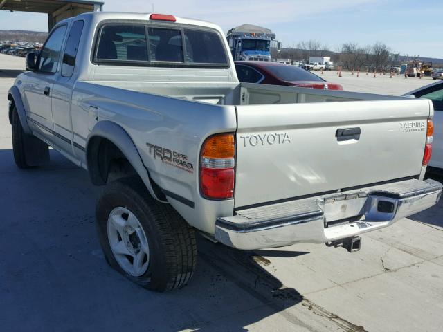 5TESN92N41Z787849 - 2001 TOYOTA TACOMA XTR SILVER photo 3