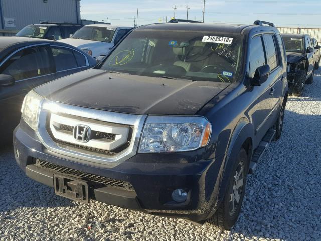 5FNYF38829B003736 - 2009 HONDA PILOT TOUR BLUE photo 2