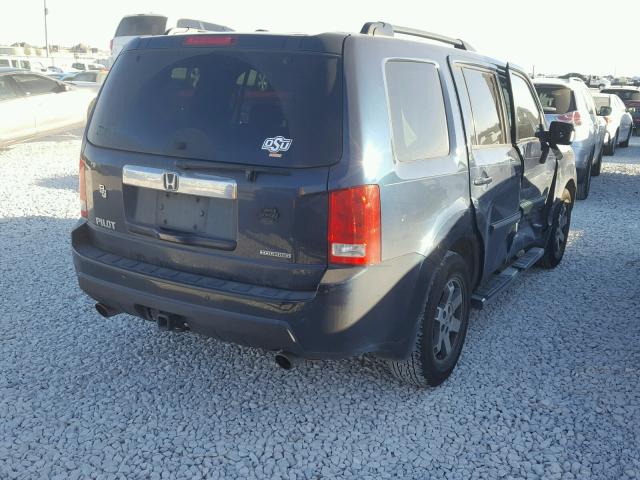 5FNYF38829B003736 - 2009 HONDA PILOT TOUR BLUE photo 4