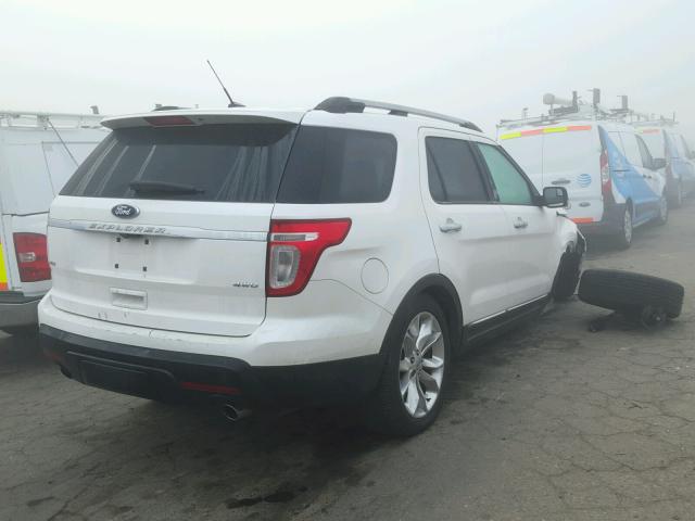 1FMHK8D89BGA93490 - 2011 FORD EXPLORER X WHITE photo 4