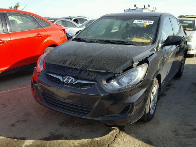 KMHCT5AE0DU115154 - 2013 HYUNDAI ACCENT GLS BLACK photo 2