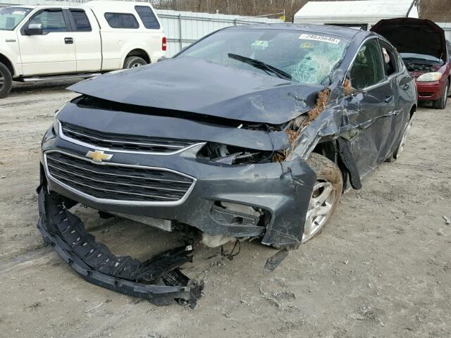 1G1ZB5STXHF183477 - 2017 CHEVROLET MALIBU LS ნაცრისფერი ფოტო 2