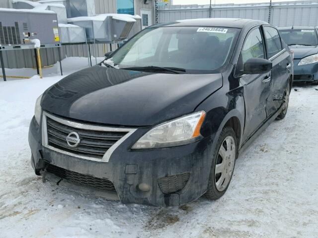 3N1AB7AP9DL660956 - 2013 NISSAN SENTRA S BLACK photo 2