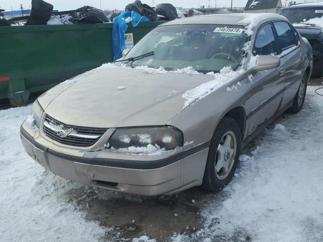 2G1WF52E939344136 - 2003 CHEVROLET IMPALA GOLD photo 2